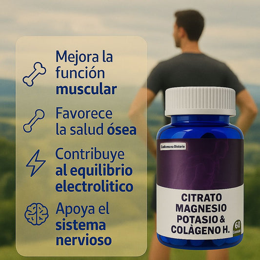 Citrato Magnesio Potasio y Colageno